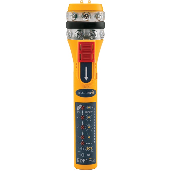 Ocean Signal RescueME EDF1 Emergency Distress Flare, 7-Year Battery Life, 6+ Hours of Operation, Waterproof, Compact, Marine Safety, Boating Emergency Signal, 5-Year Warranty, Reliable Alert