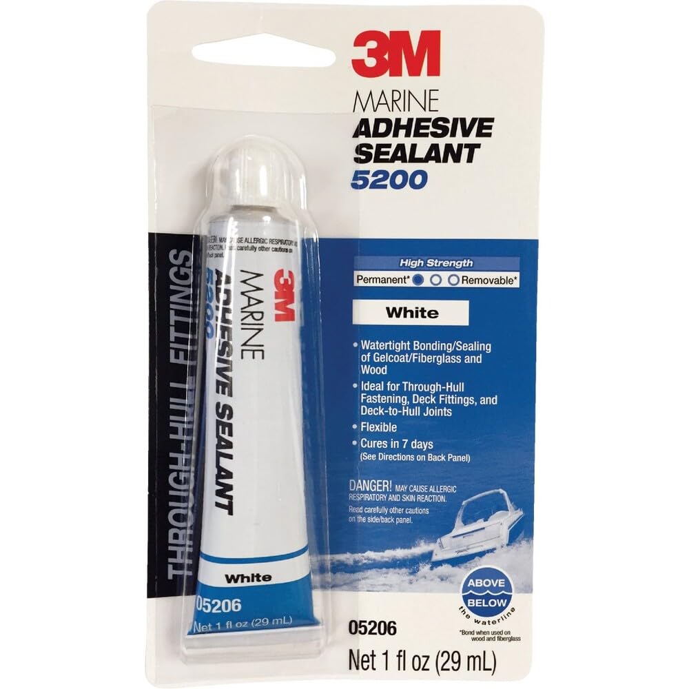 3M 05206 Marine Sealant Wht 1Oz12