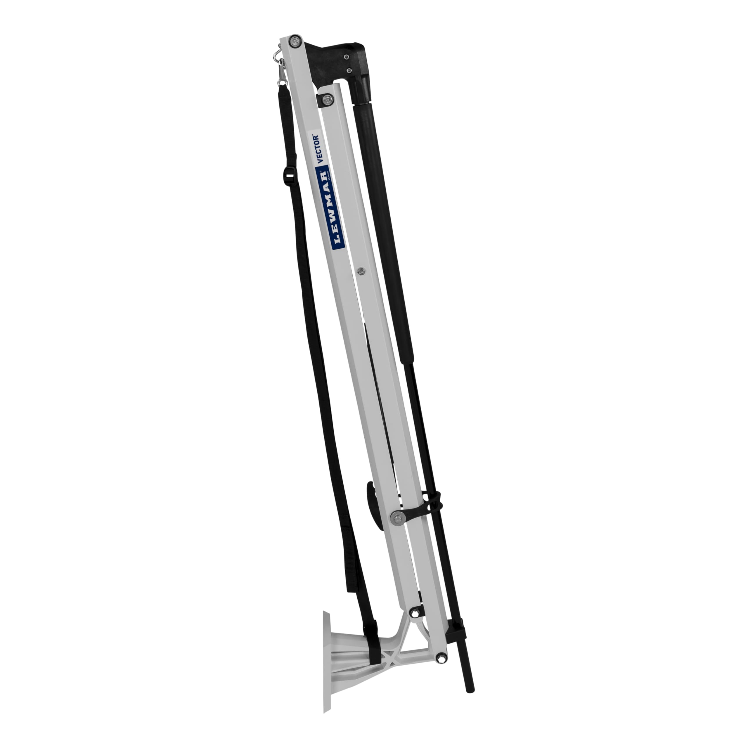Lewmar Vector Manual Shallow Water Anchor 8 ft., Pull-Rope Deployment, Easy Installation, Gas Spring Secured Fiberglass Spike, Corrosion-Resistant Powder-Coated Aluminum, White - 2024008752