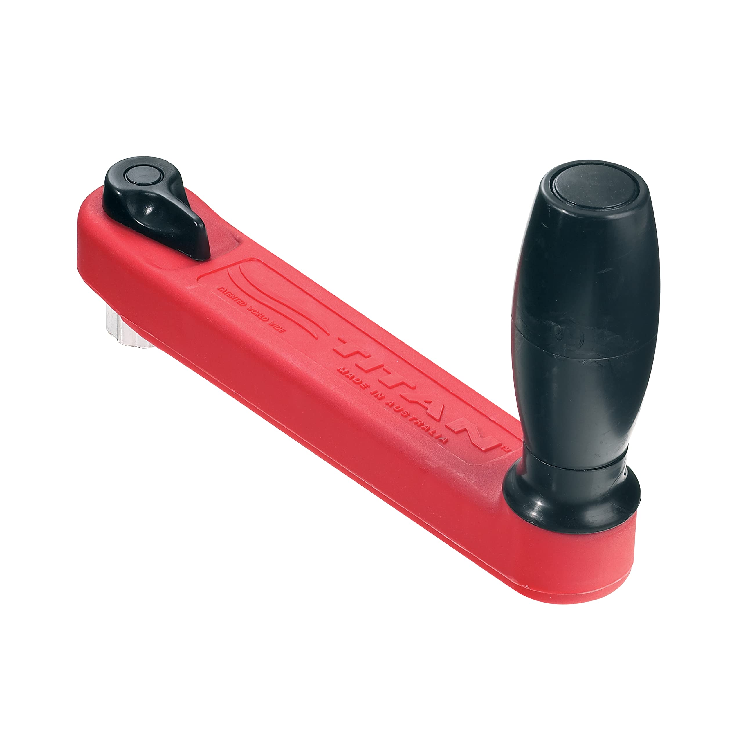 Lewmar 8" Single Grip Winch Handle, Locking, Red with Black Grip – Lightweight, chip-Resistant gelcoat, Strong Composite Design, Glass-Filled Welded Nylon Handles for Strength