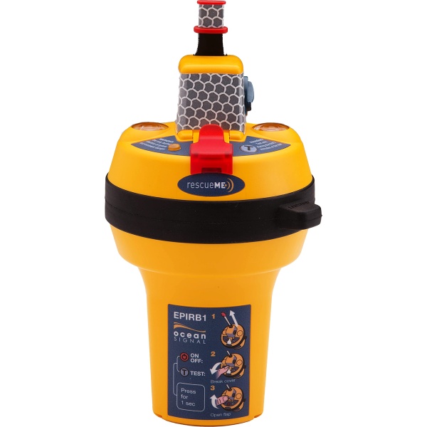 RescueME EPIRB1 - Smallest EPIRB for Boating with Retractable Antenna, Manual Quick Release Bracket, and 48+ Hour Operational Life